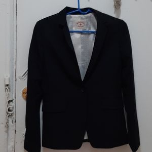 Striped navy blue blazer